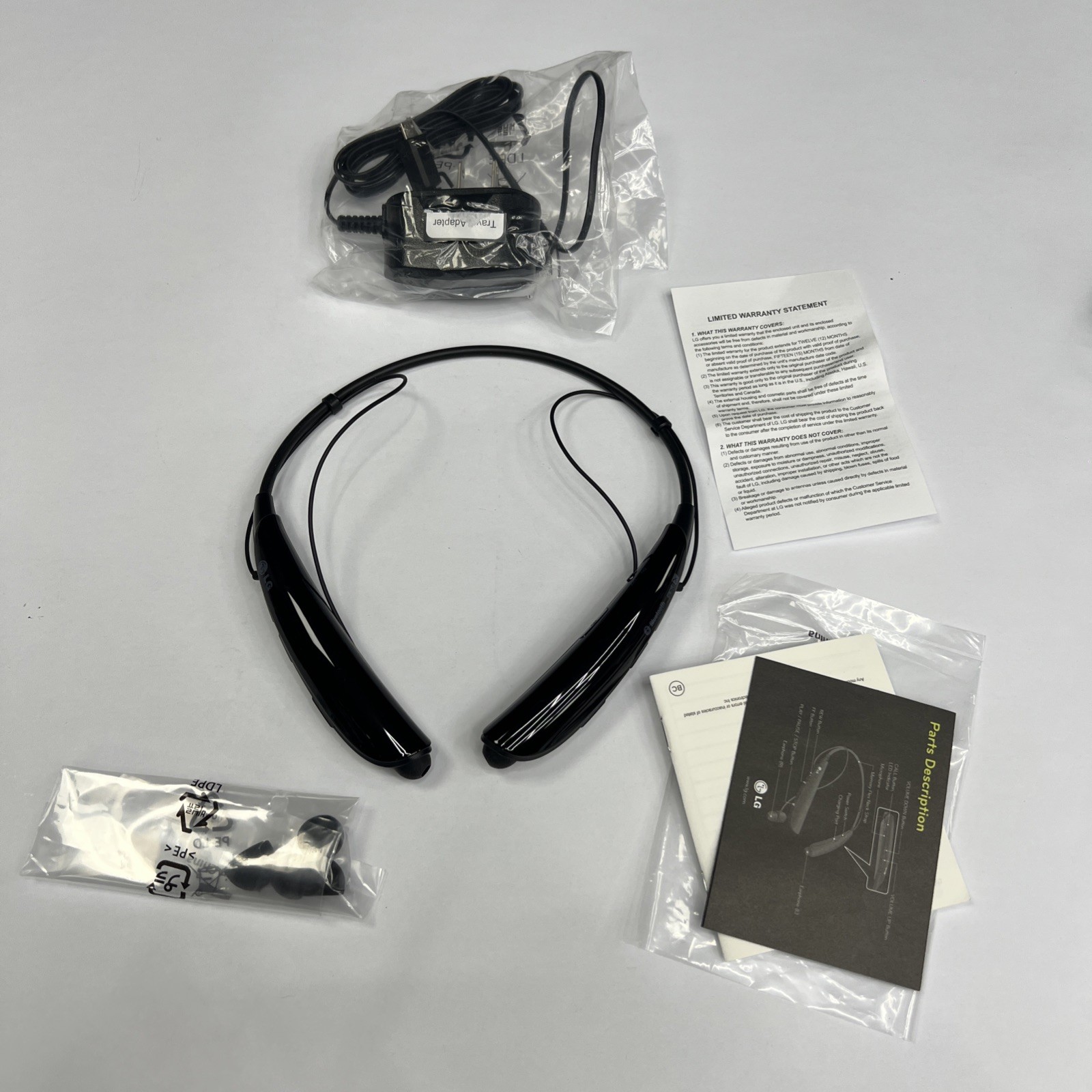 LG TONE PRO Wireless Stereo Headset HBS-750 Black MINT!