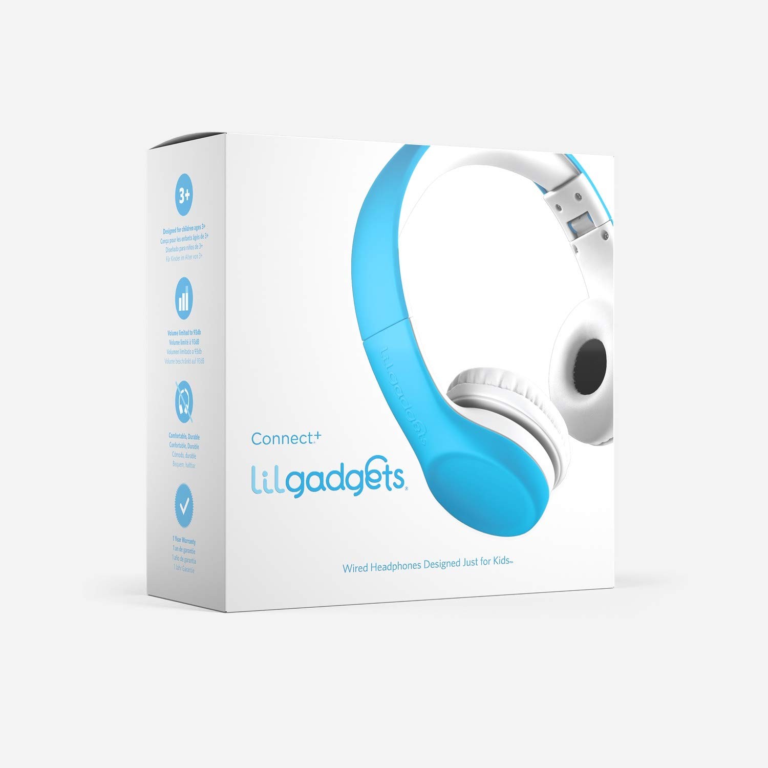 LilGadgets Connect+ Foldable Headphones, Adjustable Fit Soft Touch Padding fo…