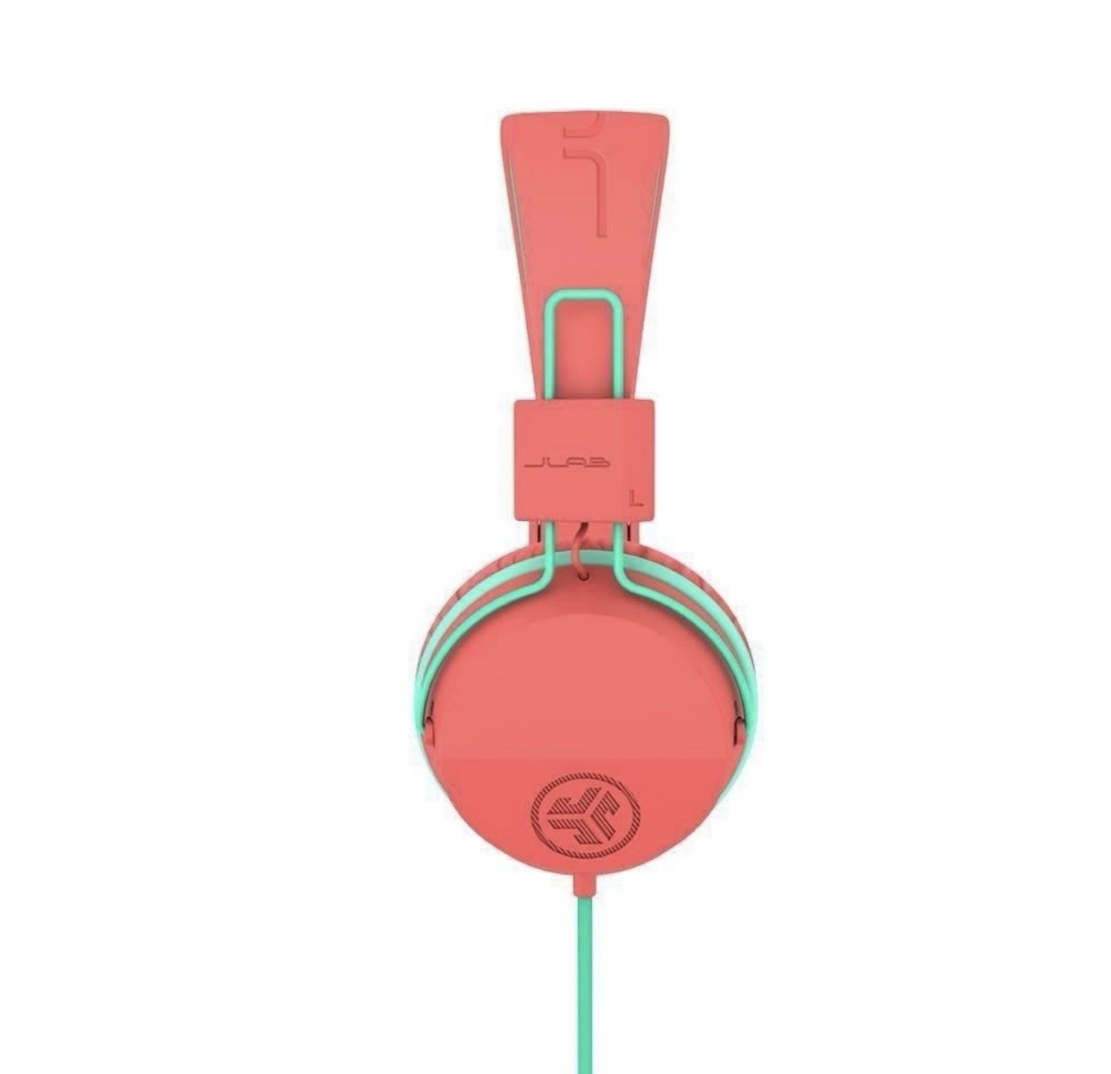 JLab JBuddies Studio Pink Green Foldable Wired Headband Headphones 3.5mm