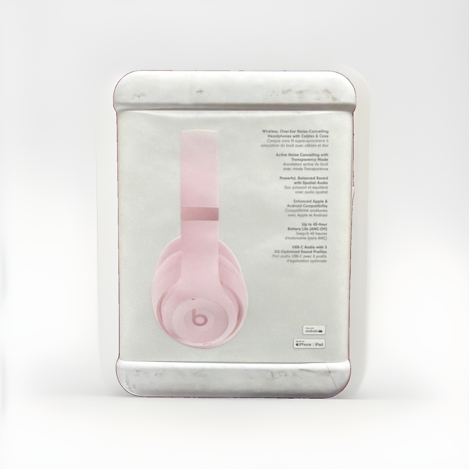 Beats Studio Pro Noise Cancellation Headphones – Matte Pink – New, Sealed