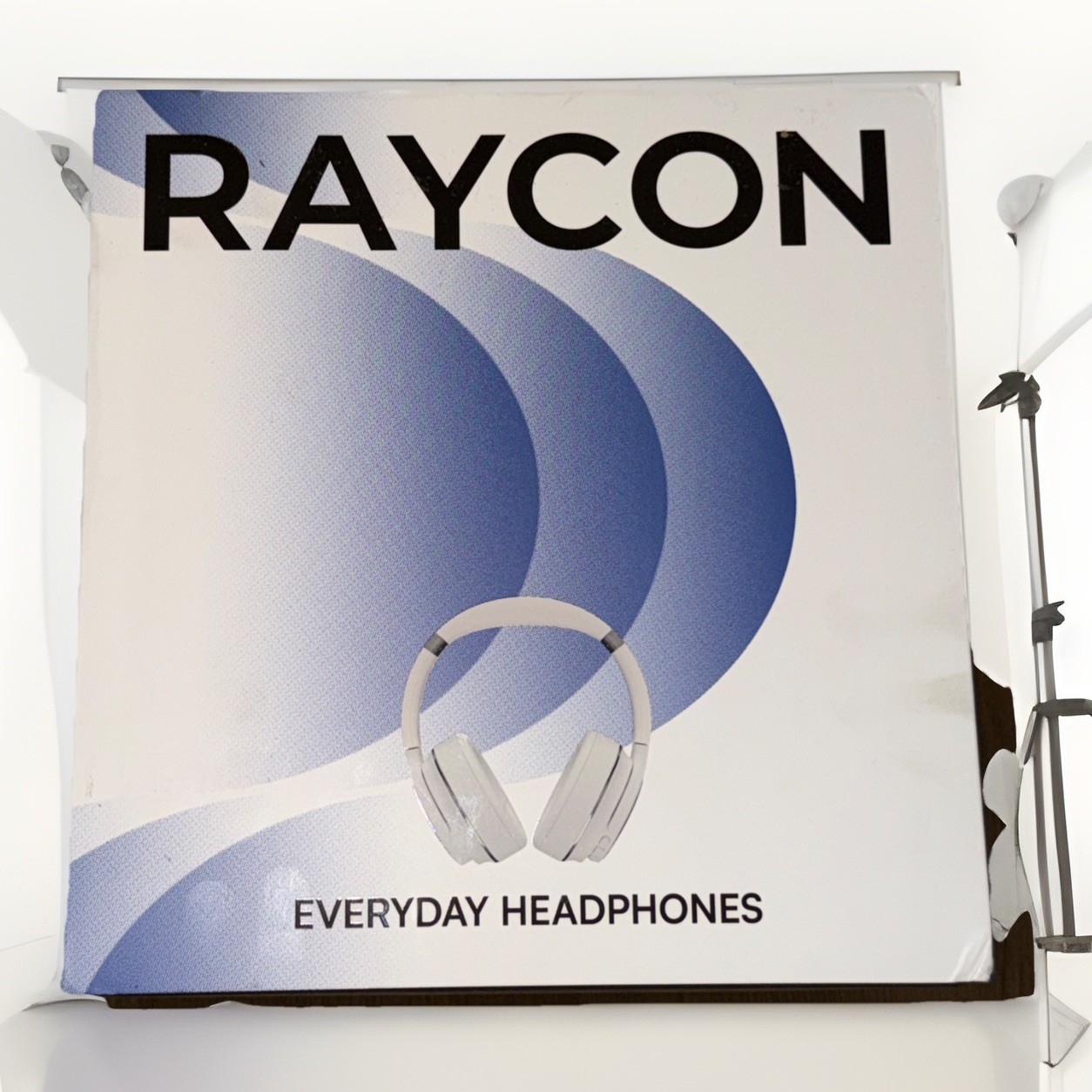 Raycon Everyday Over‑Ear Headphones RBH820‑WHI– Bluetooth ANC – Open Box