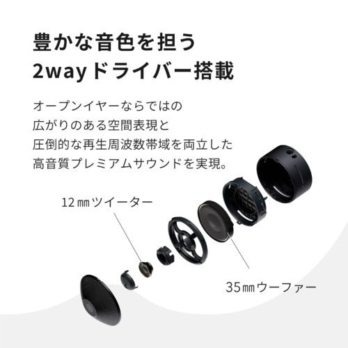 【US/DDP】 nwm ONE Open Ear Over-Ear Headphones On Ear Speaker Phantom Gray NEW