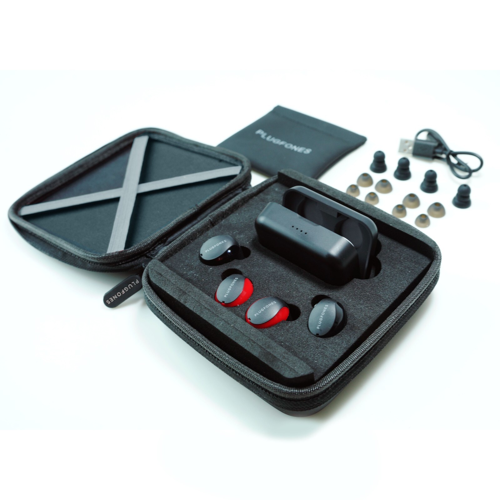 Plugfones Sovereign Duo Bluetooth Passive Sound Canceling Headphones earbuds