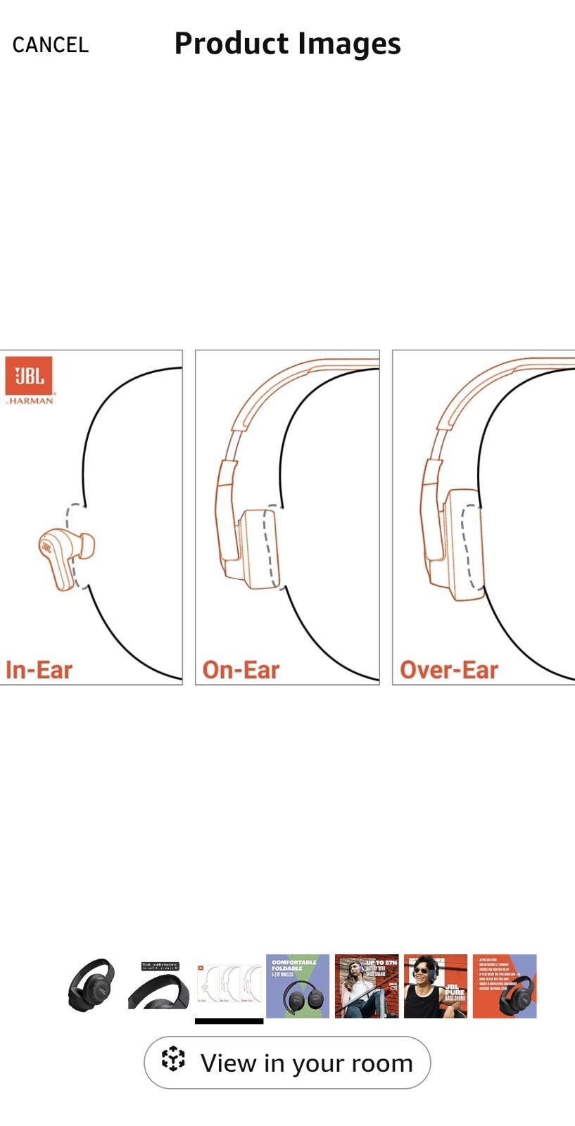JBL Tune 720BT – Wireless Over-Ear Headphones with JBL Up To 76H Bluetooth 5.3