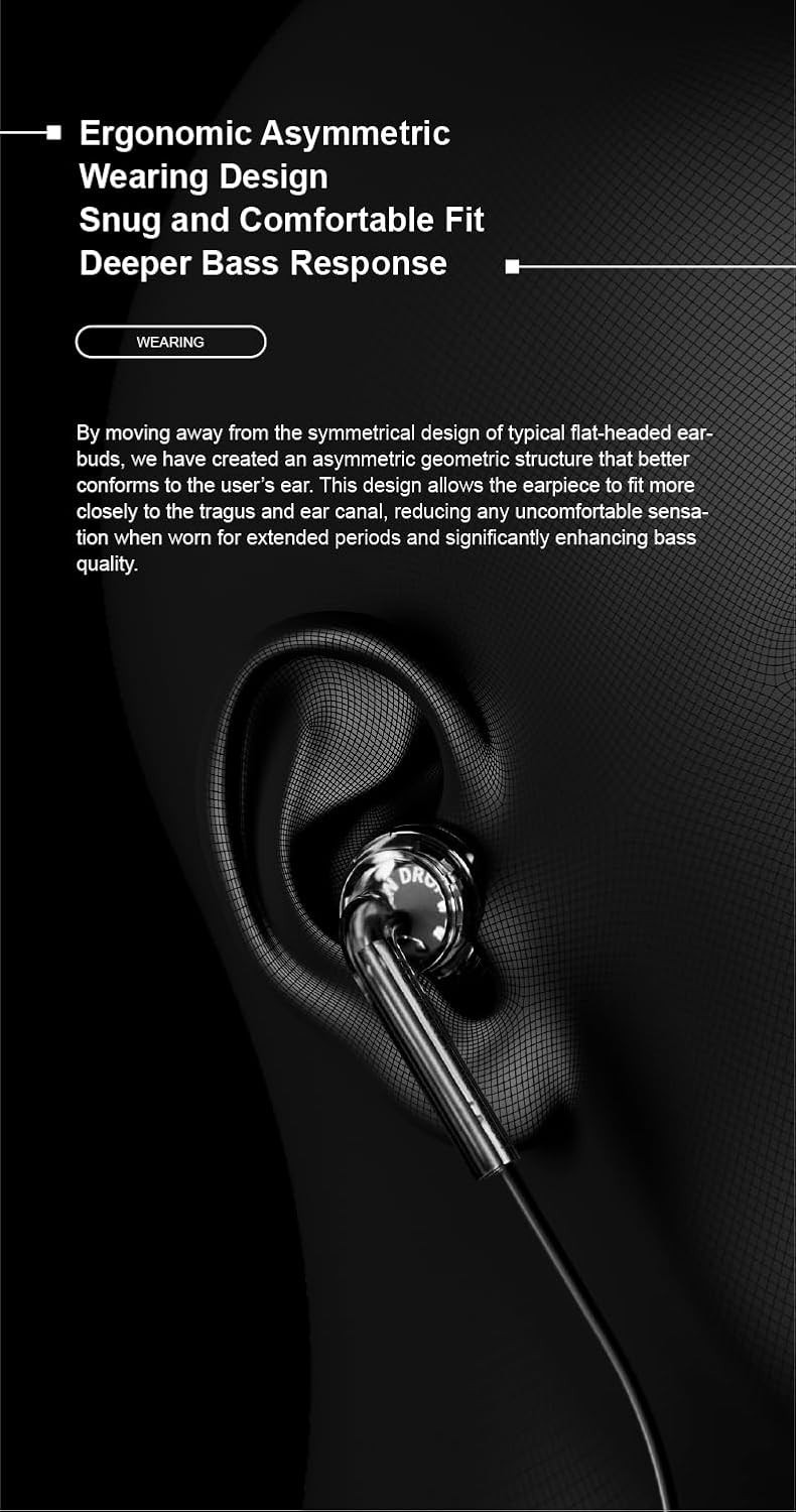 Nice Buds Flat-Headed Earbuds – Stylish Design, Superior Sound for All Devices