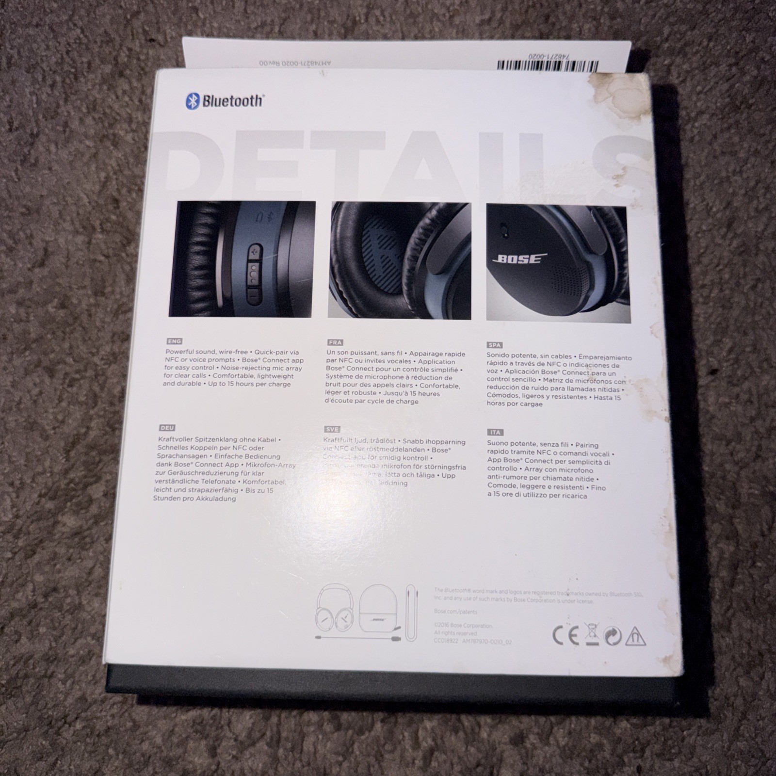 NEW Bose SoundLink Around Ear IIAE2W Wireless Bluetooth 741158-0010 Open box