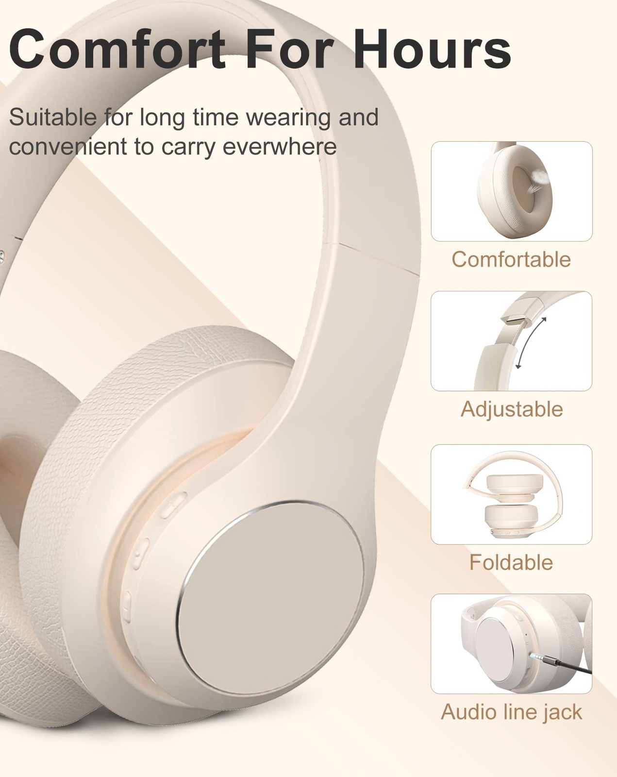 Wireless Bluetooth Headphones Over Ear, 40 Hours Playtime Wireless Headphones…