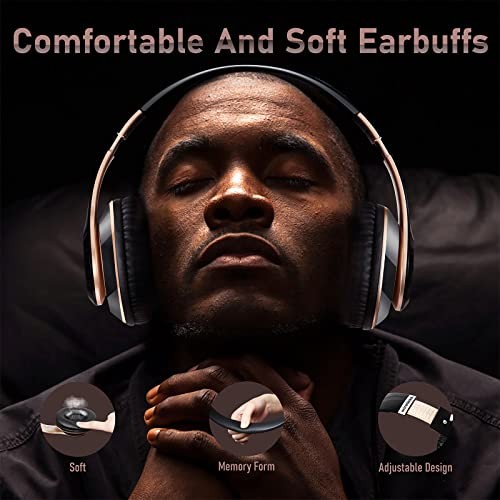 Bluetooth Headphones Over Ear, 6S Wireless Headphones Wired with 6 EQ Modes, …