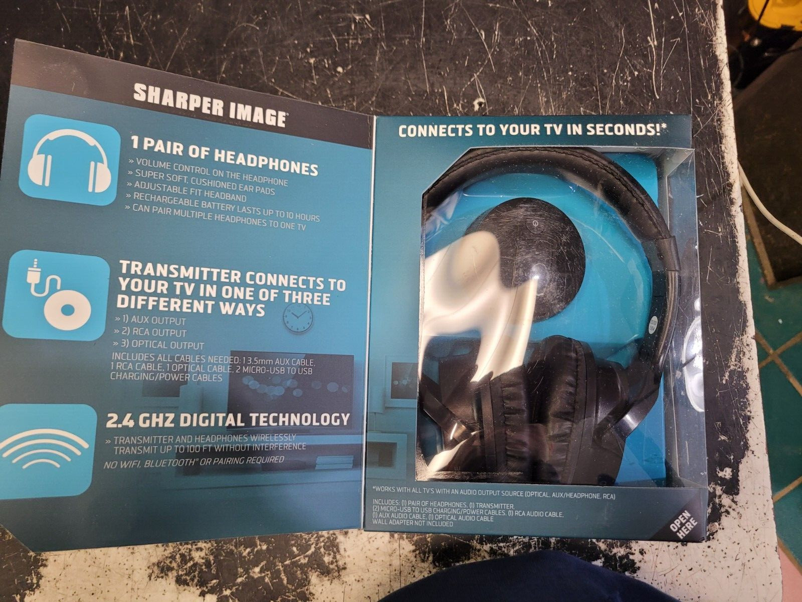 Sharper Image OWN ZONE Wireless Headphones- RF Connection, 2.4 GHz 
