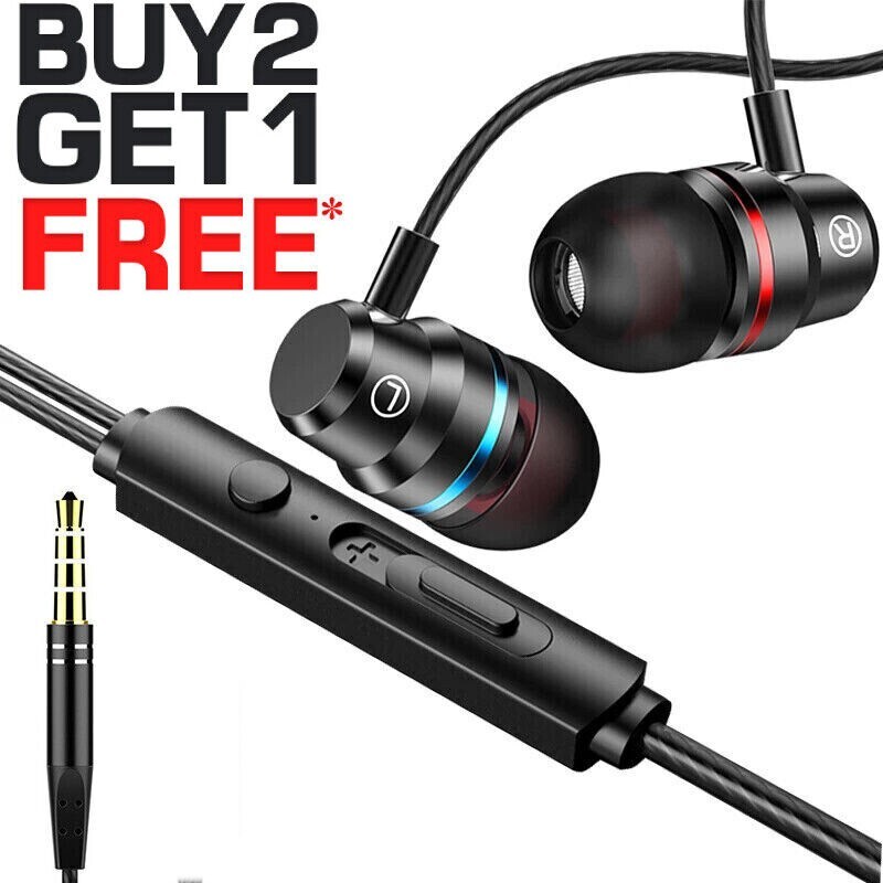 HIFI Bass Stereo Wired Earbuds Headset In-Ear Earphone Headphone MIC 3.5mm