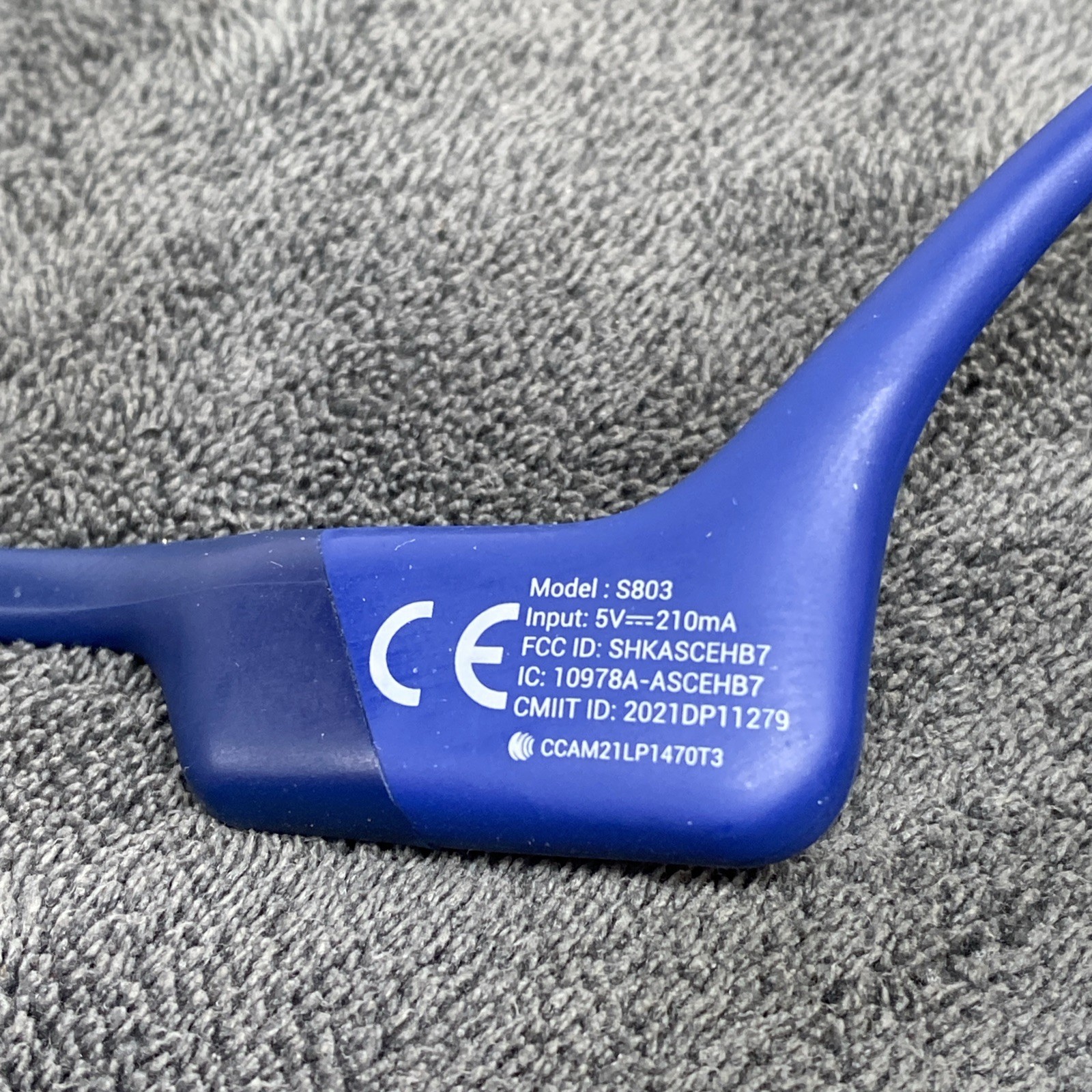 Shokz OpenRun S803 Bone Conduction Open-Ear Blue Endurance Headphones