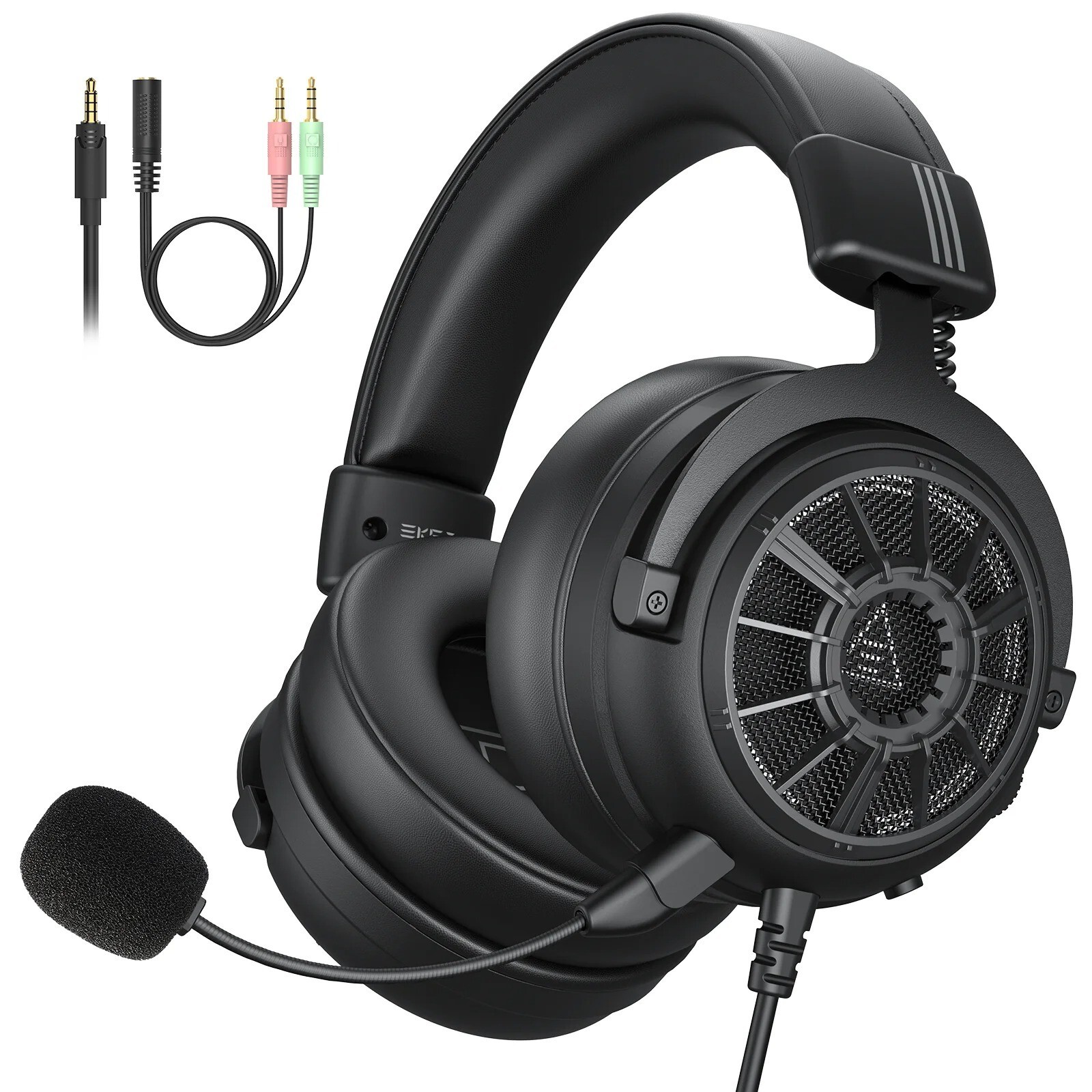 E5000 Gaming Headset with Microphone for PC, 3.5mm Wired Headset Gamer, 3D Ster