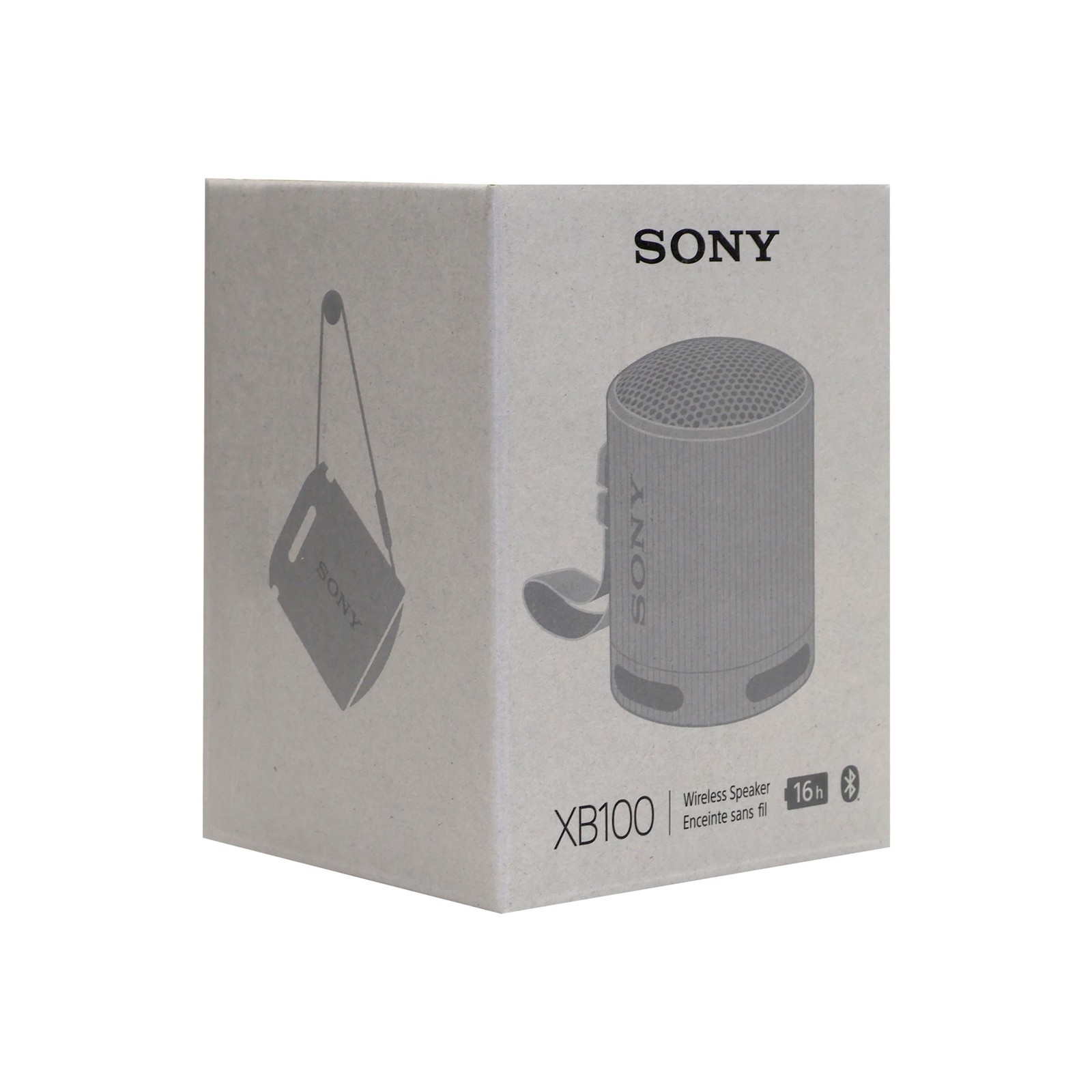 Sony WH-CH720N Headphones + Sony XB100 Waterproof Bluetooth Speaker Gray Bundle
