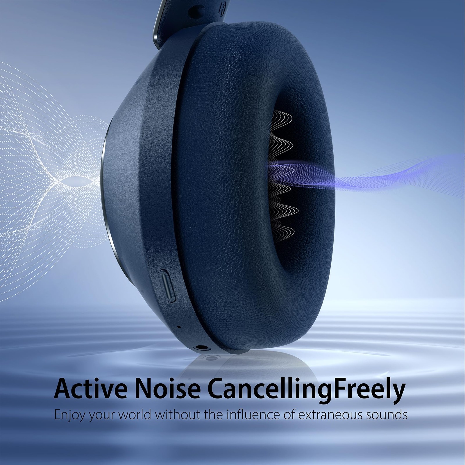 Active Noise Cancelling Headphones, 100H Playtime Headphones Wireless Bluetoo…