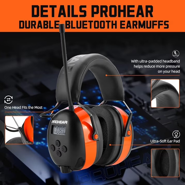 PROHEAR 033 2.0 Upgraded Bluetooth Hearing Protection AM FM Radio Headphones