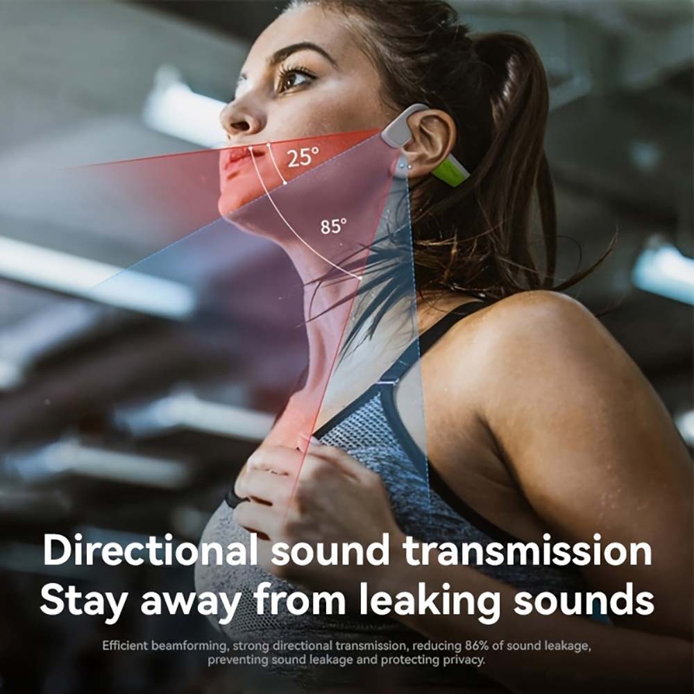 Waterproof Bone Conduction Headphones ENC Noise Reduction Fit Sports & Daily Use