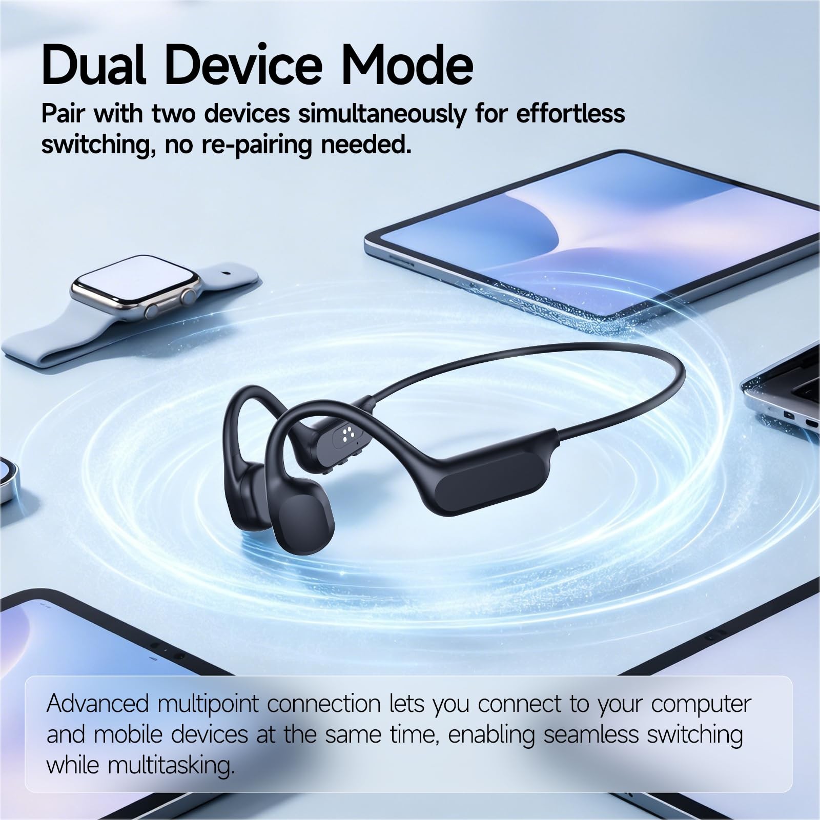 Swimming Headphones Underwater,IP68 Waterproof Headphones