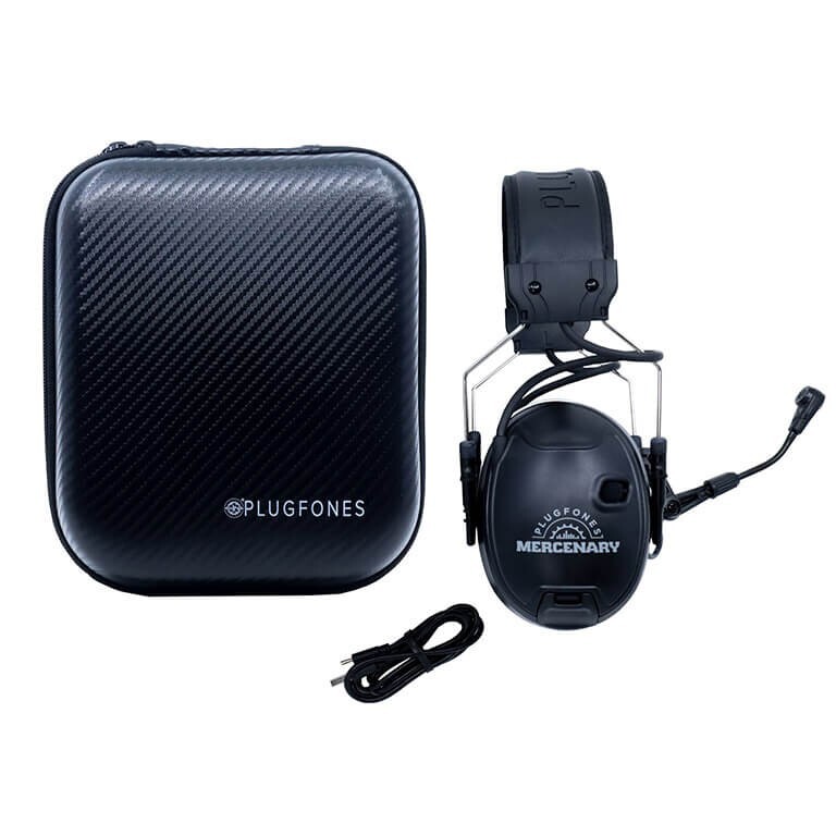 Plugfones Mercenary NOISE CANCELLING, EAR MUFFS HEADPHONES HEARING PROTECTION