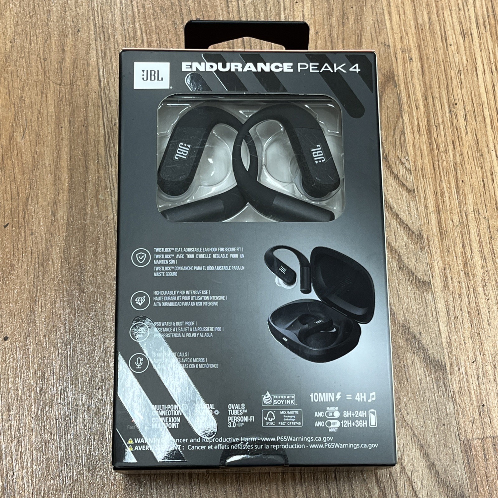 JBL Endurance Peak 4 True Wireless Bluetooth In-Ear Sport Headphones (Black)