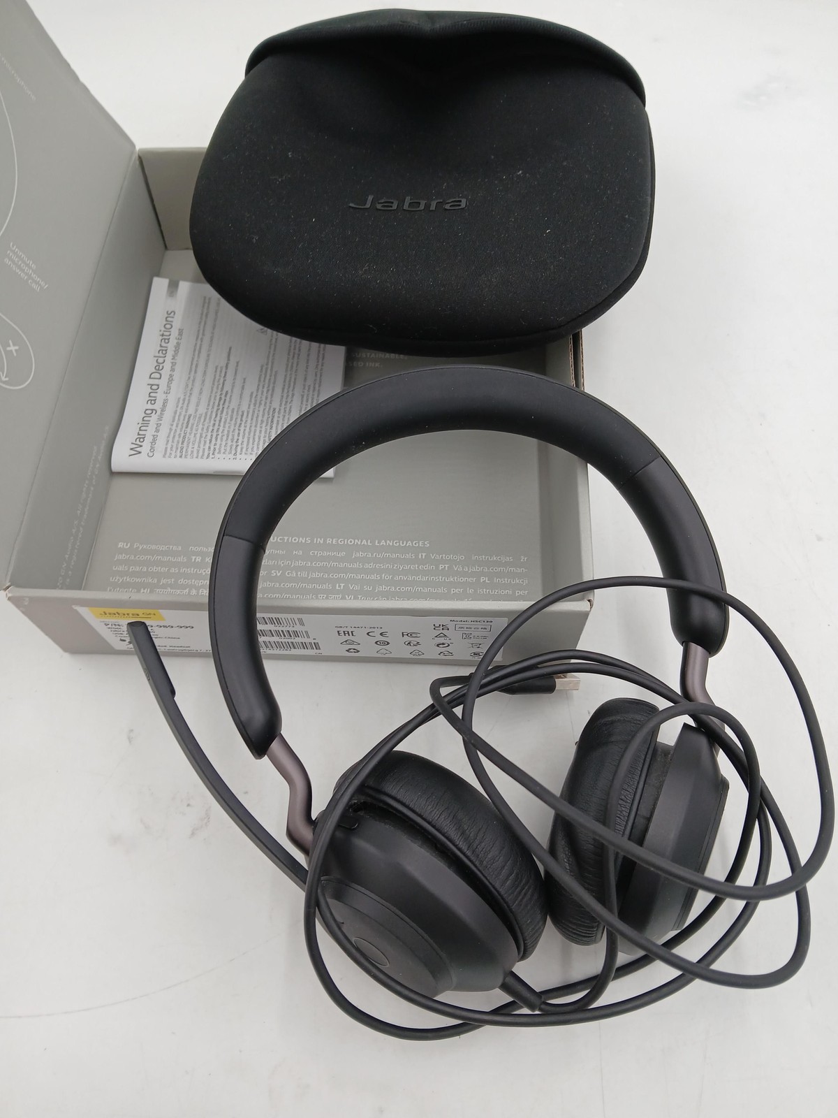 Jabra Evolve2 40 USB-A Stereo Headset Black On Ear Boom Mic Noise Isolating