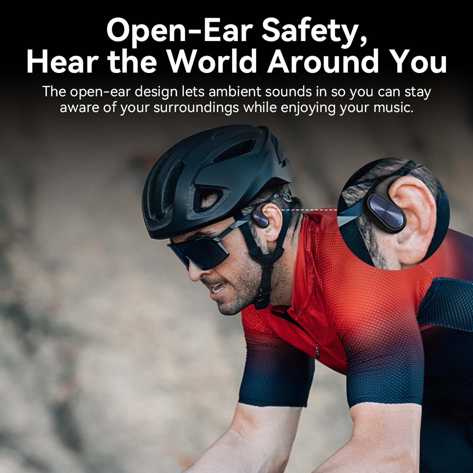 Wireless Open ear Headphone 3D Stereo Sound Bluetooth Earbuds for Sport Fitness