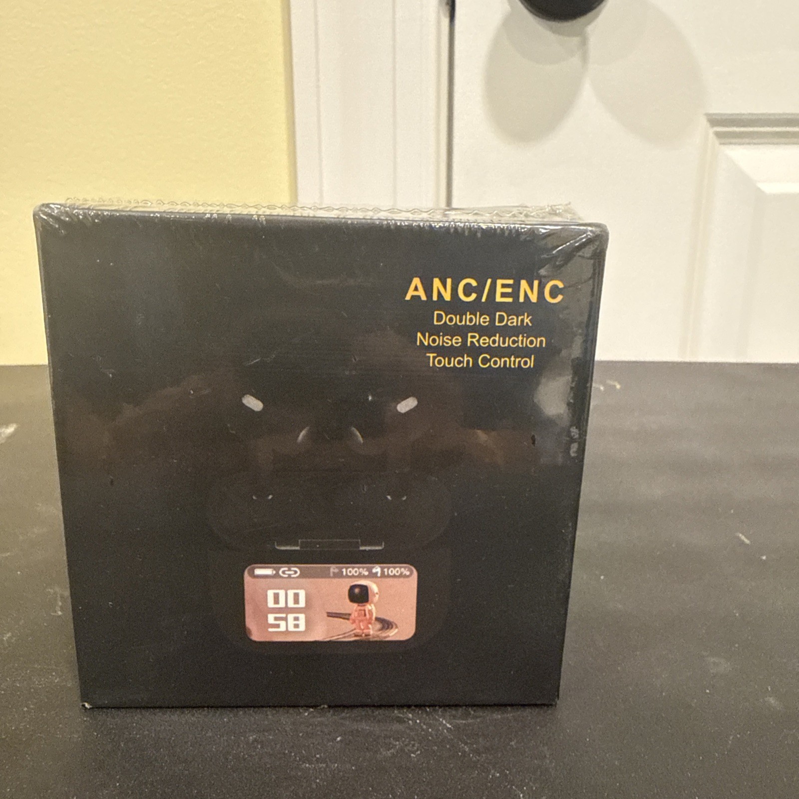 ANC/ENC Double Dark, Noise Reduction, Touch Control Fast Charging Ear Buds Black