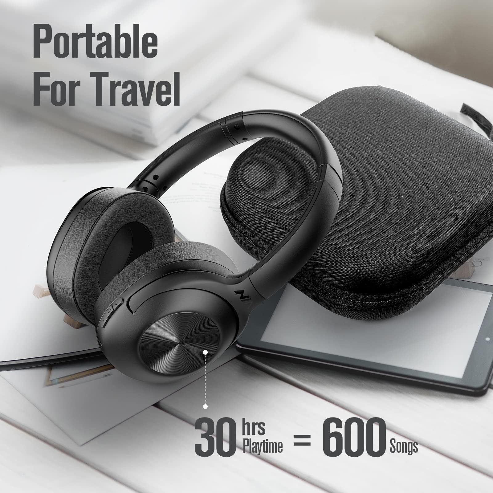 FM Radio Over Ear Headphones, Micro SD Card 30 Hrs Playtime Wireless and Wire…