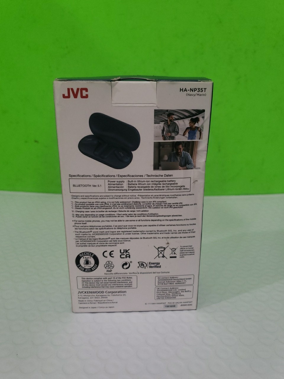 JVC HA-NP35T Wireless Open Ear Headphones Bluetooth 17 Hours IPX 4 – BLue Good