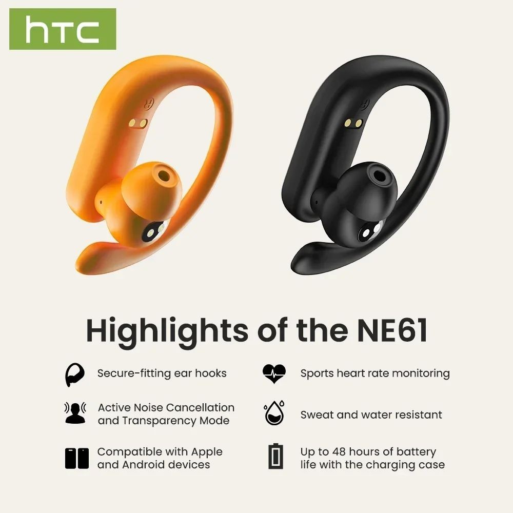 AI Bluetooth Translator Earphones Noise Reduction Wireless Sports Headphones
