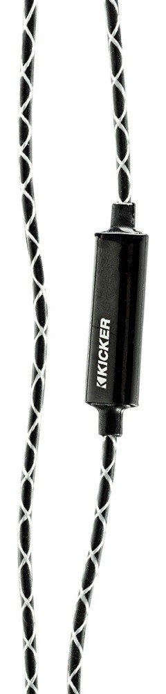 Kicker 46EB54 In Ear Earbuds Black Wired Stereo Audio with Built In Mic