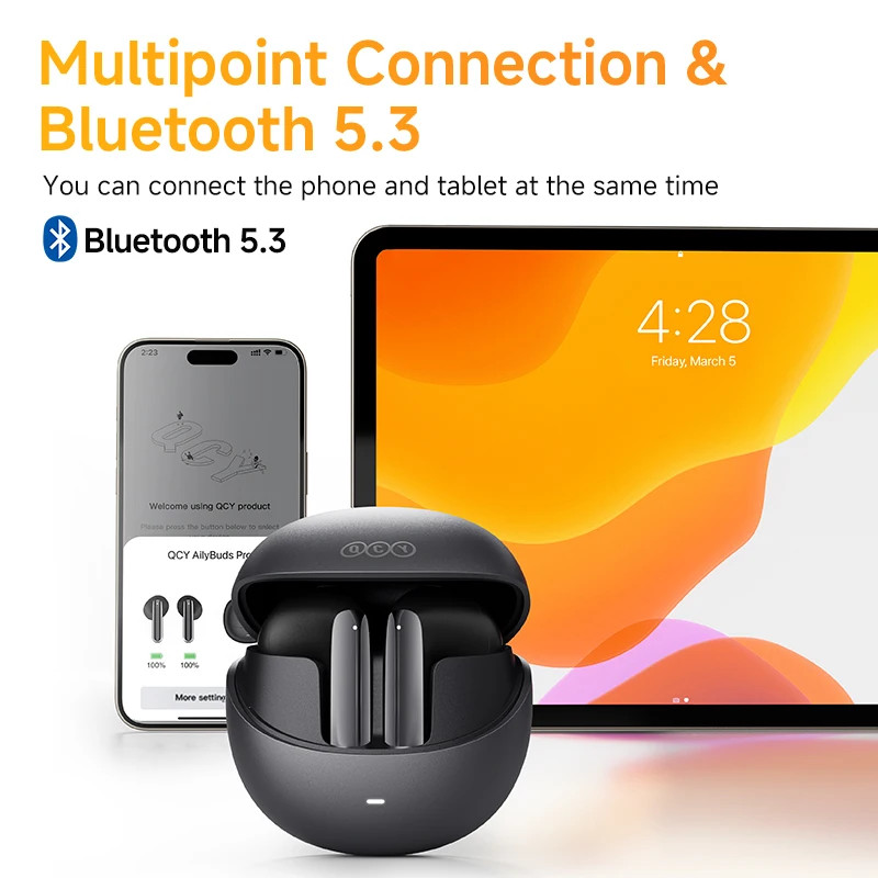 HT10 Ailybuds Pro+ ANC Wireless Earphone Hi-Res Audio with LDAC Bluetooth 5.3 Ea