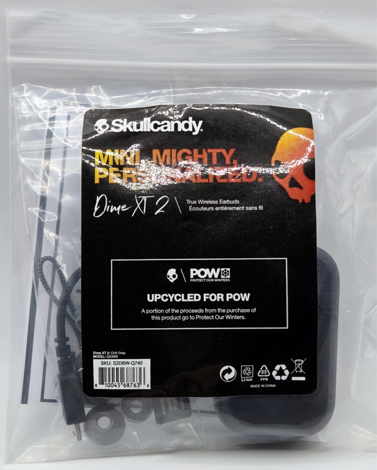 Skullcandy Dime XT 2 True Wireless Earbuds For Gym Sport Gaming Black