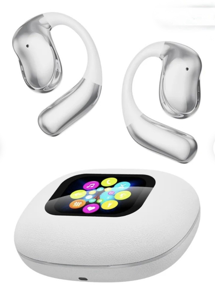 Open-Ear Bluetooth V5.4 Headphones Wireless Earbuds AI Translator Touch Screen