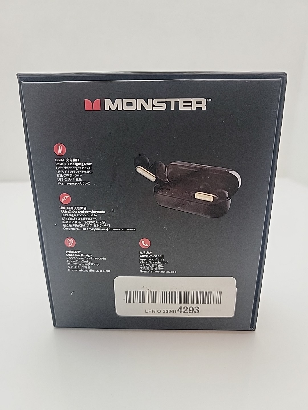 Monster Open Ac601 Air Conduction Bluetooth Headphones Water And Sweat Resistant