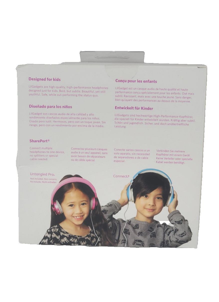 LilGadgets Connect+ Wired Headphones w/Microphone, Vol Limiting, Noise Reduction