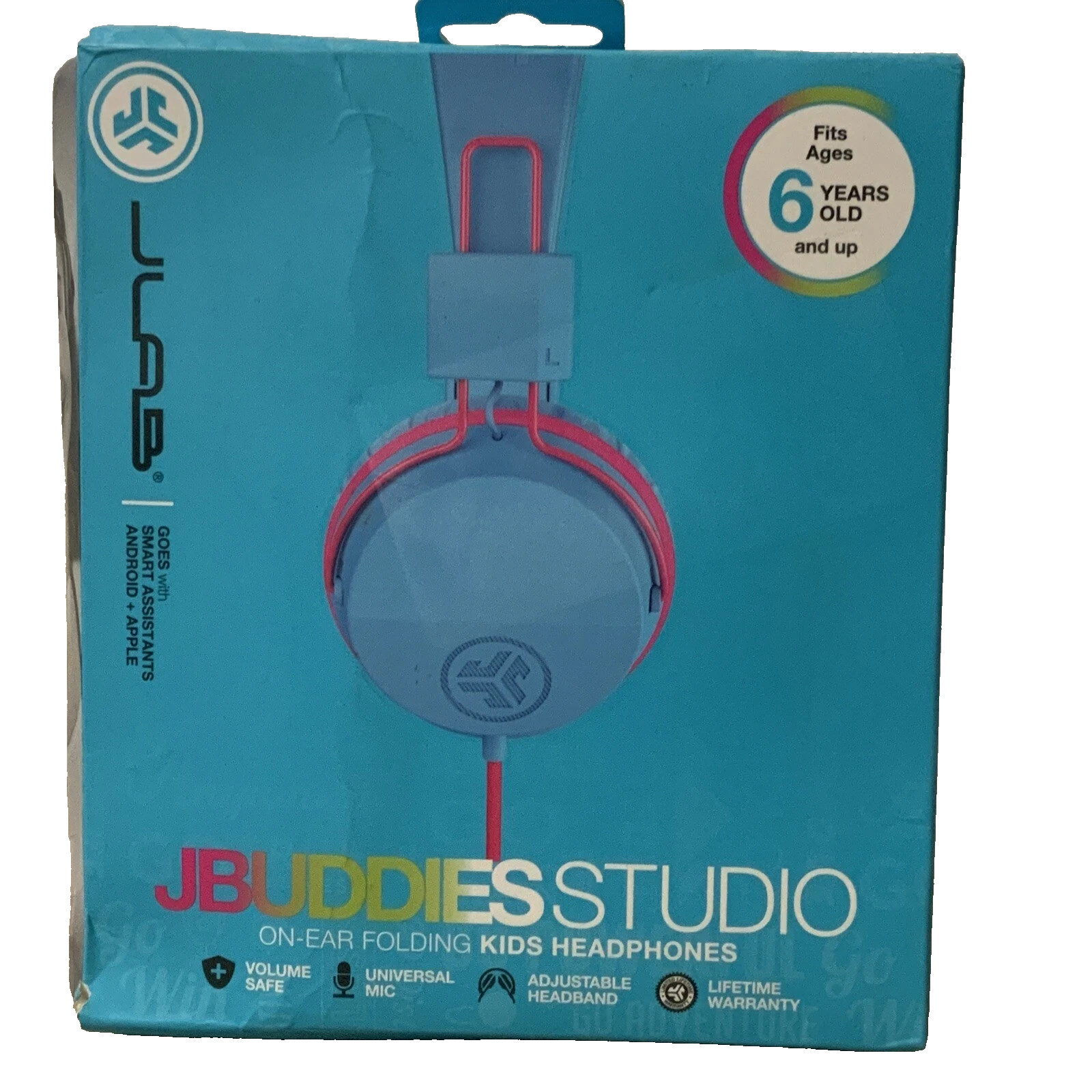 JLab JBuddies Studio On-Ear Kids Wired Headphones – Blue / Pink NEW OPEN !!!
