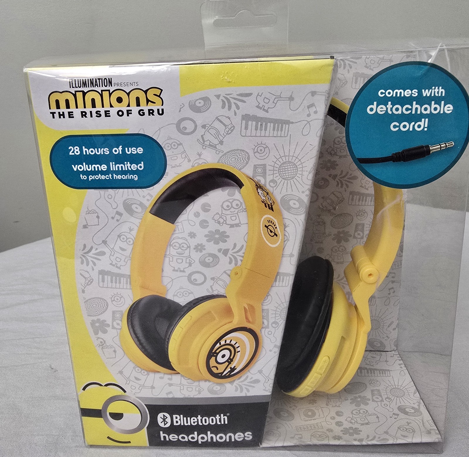 iHome Despicable Me Minion Over Ear Headphones Bluetooth Wireless Rise Of Gru