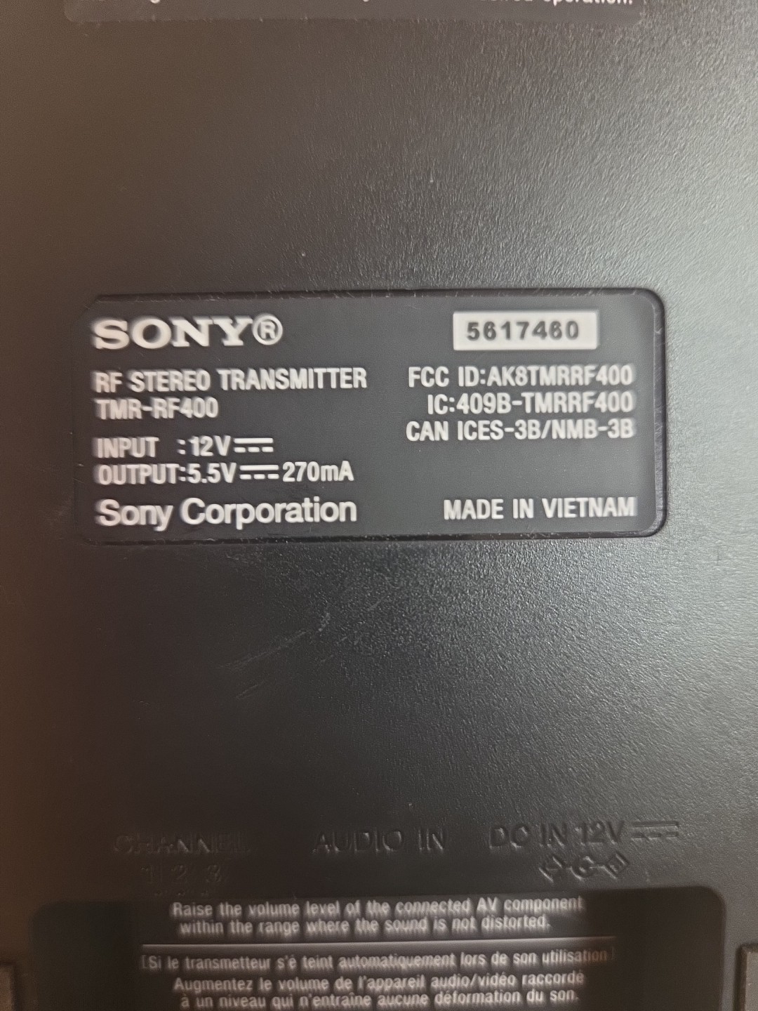 Sony RF400 Wireless Home Theater Headphones for TV – Black (A15)