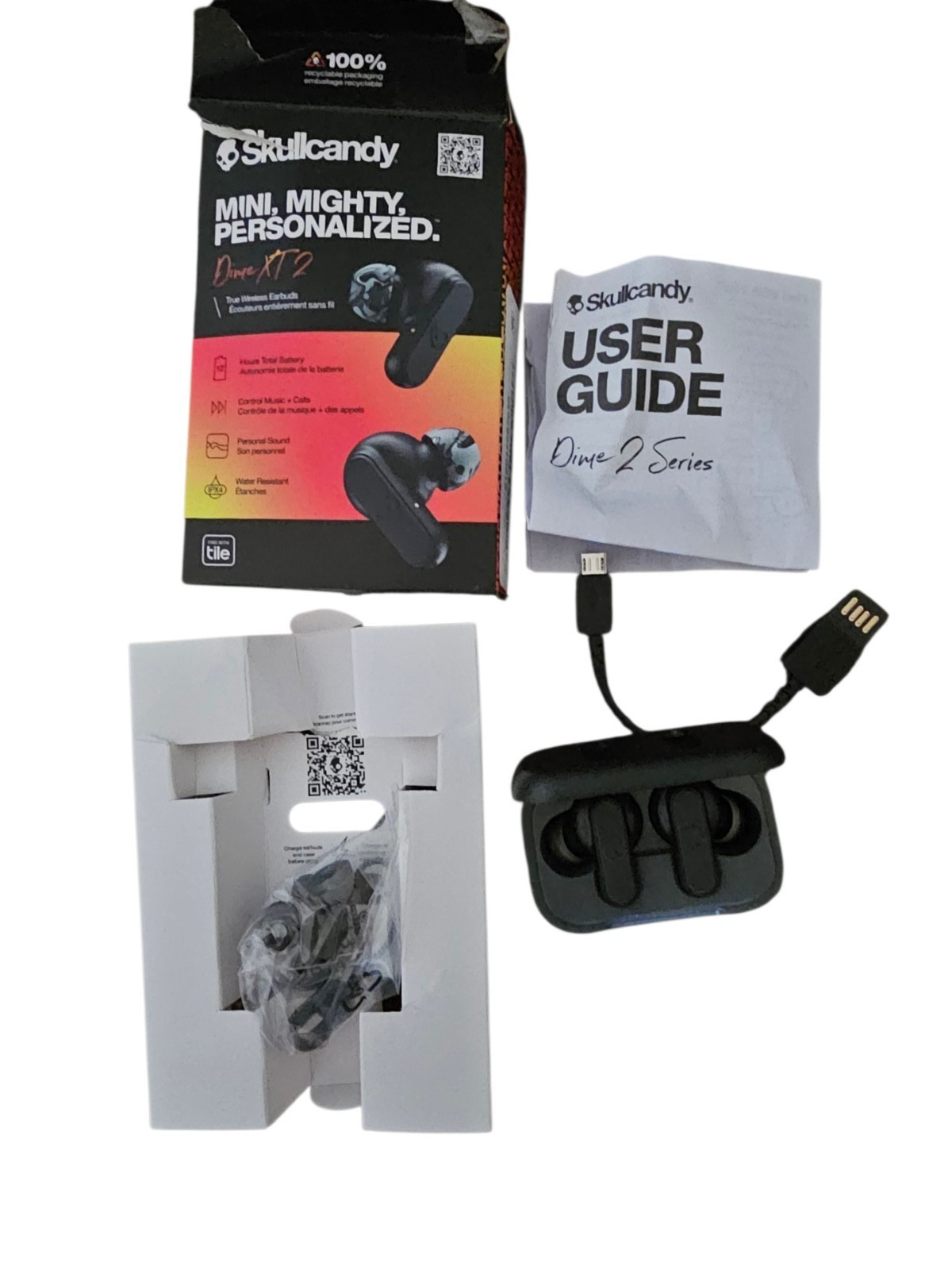 Skullcandy Dime XT2c True Bluetooth Headphones – True Black