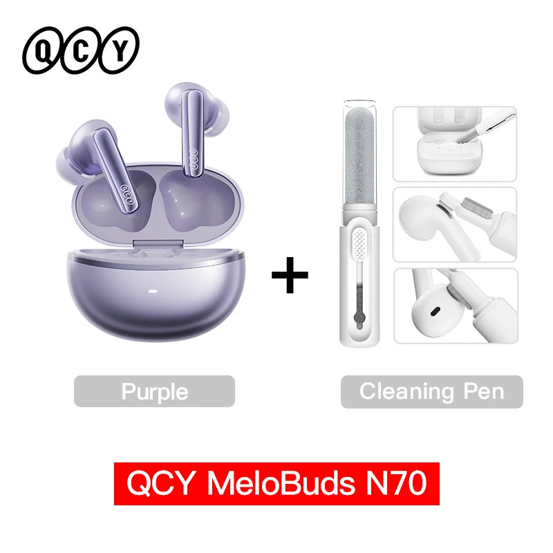 QCY MeloBuds N70 Wireless Earbuds ANC Bluetooth 6.0 LDAC Hi-Res 50Hrs IPX5