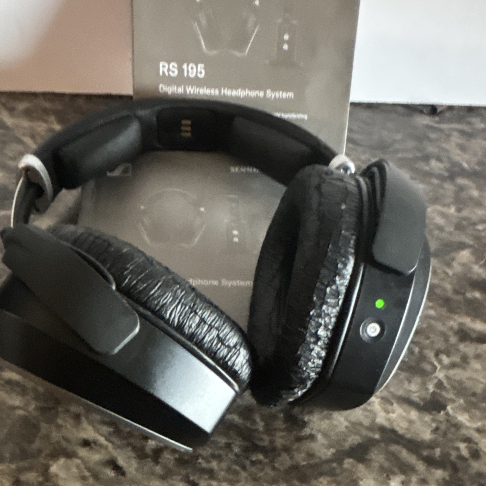 Sennheiser RS 195 RF Wireless Rechargeable Over-Ear TV Headphones, Black