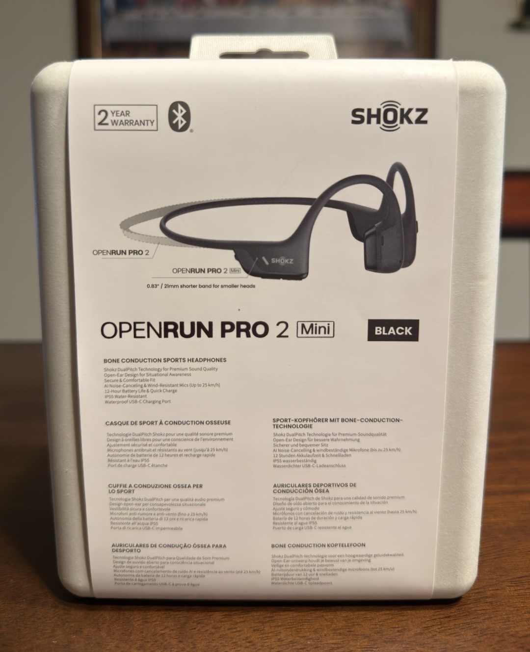 Shokz OpenRun Pro 2 Mini Bluetooth Wireless Sports Headphones – Black – NEW