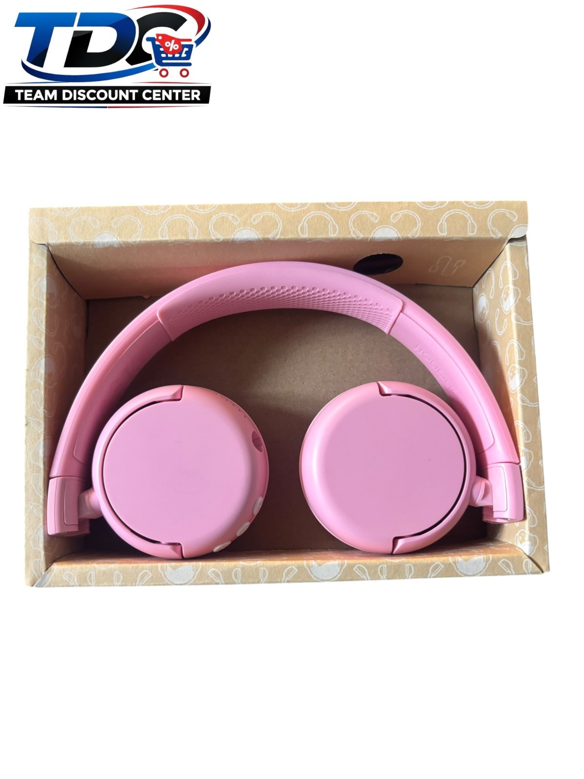 BuddyPhones POP Fun Wireless SafeAudio Headphones With Stickers, Pink