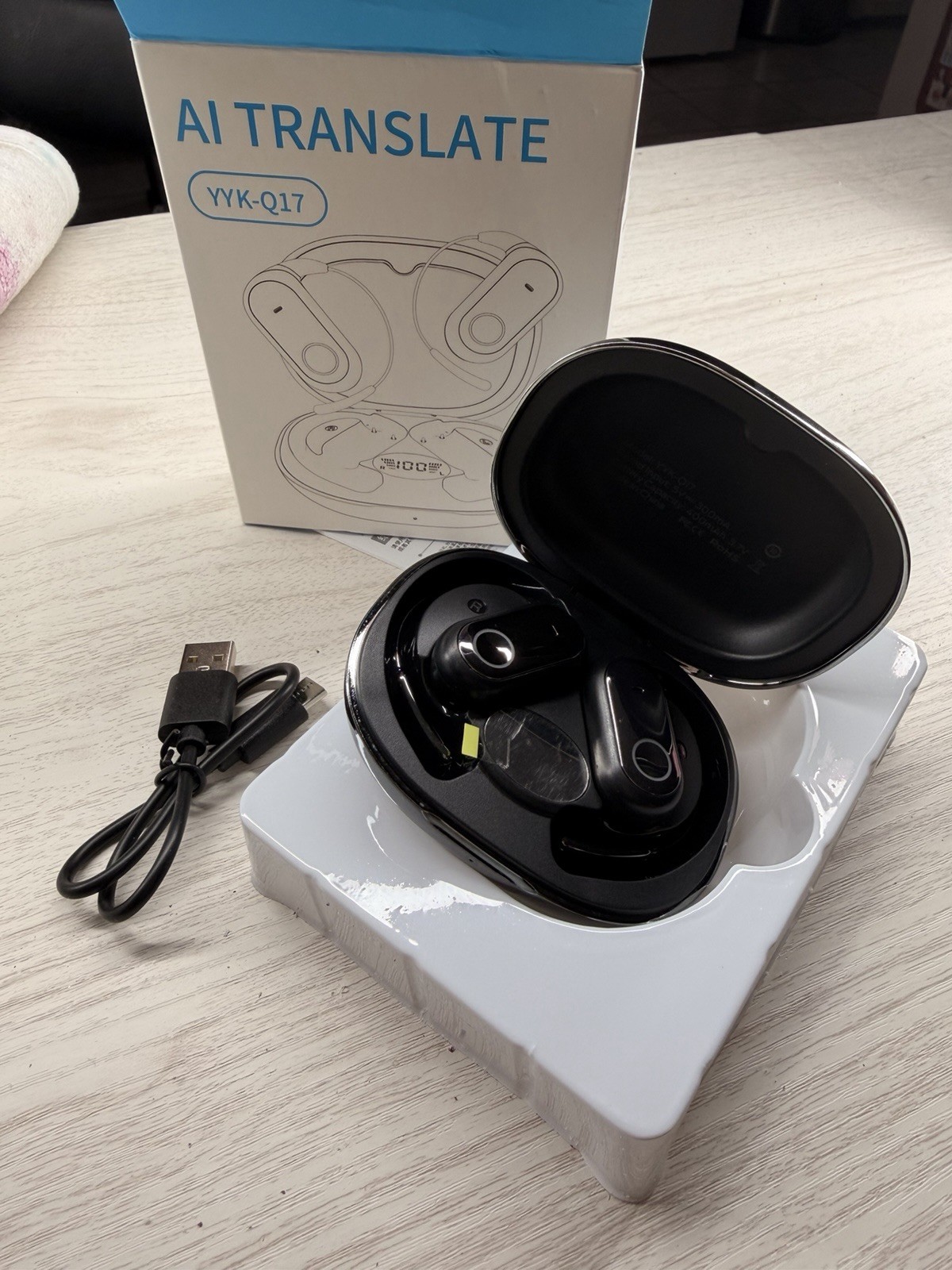AI Translation Earbuds Bluetooth 6.1, 168 Languages Translator Headphones