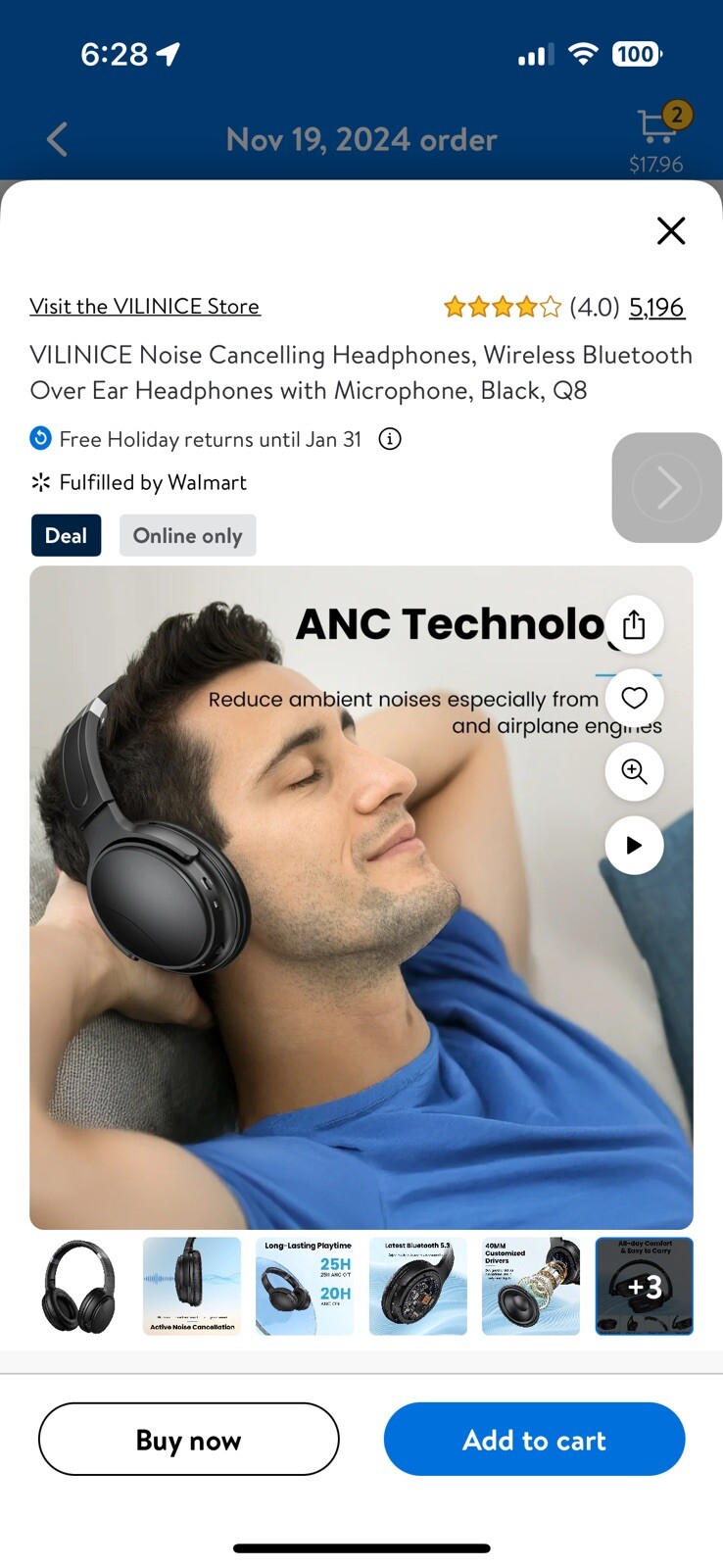 VILINICE Noise Cancelling Headphones
