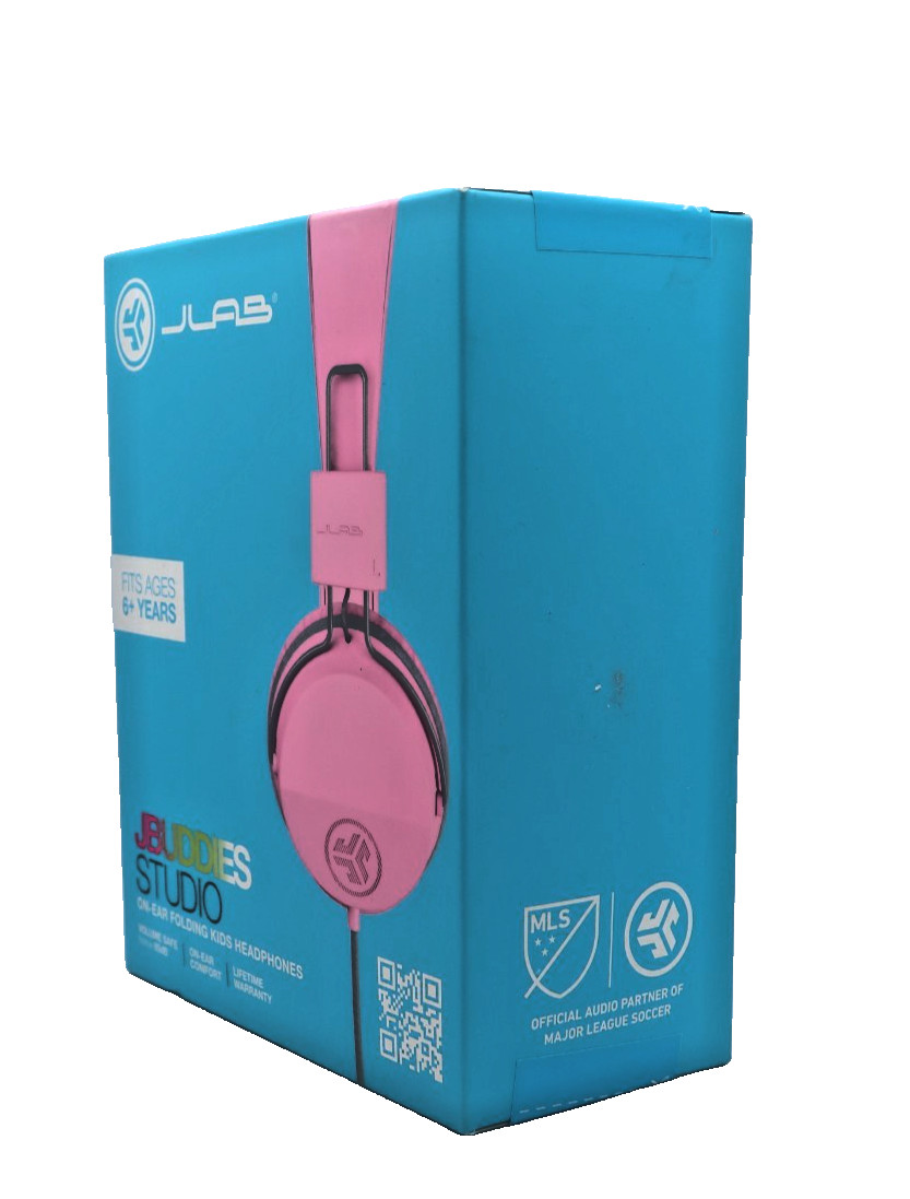 JLab Jbuddies Studio Bluetooth Wireless On Ear Folding Kids Headphones Pink NEW!