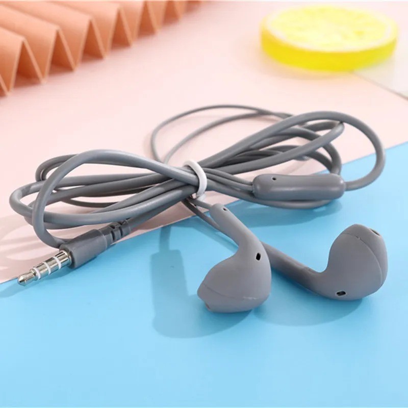 1Pc 3.5mm Wired Earphones with Mic, In-Ear Bass Headphones for All Phones