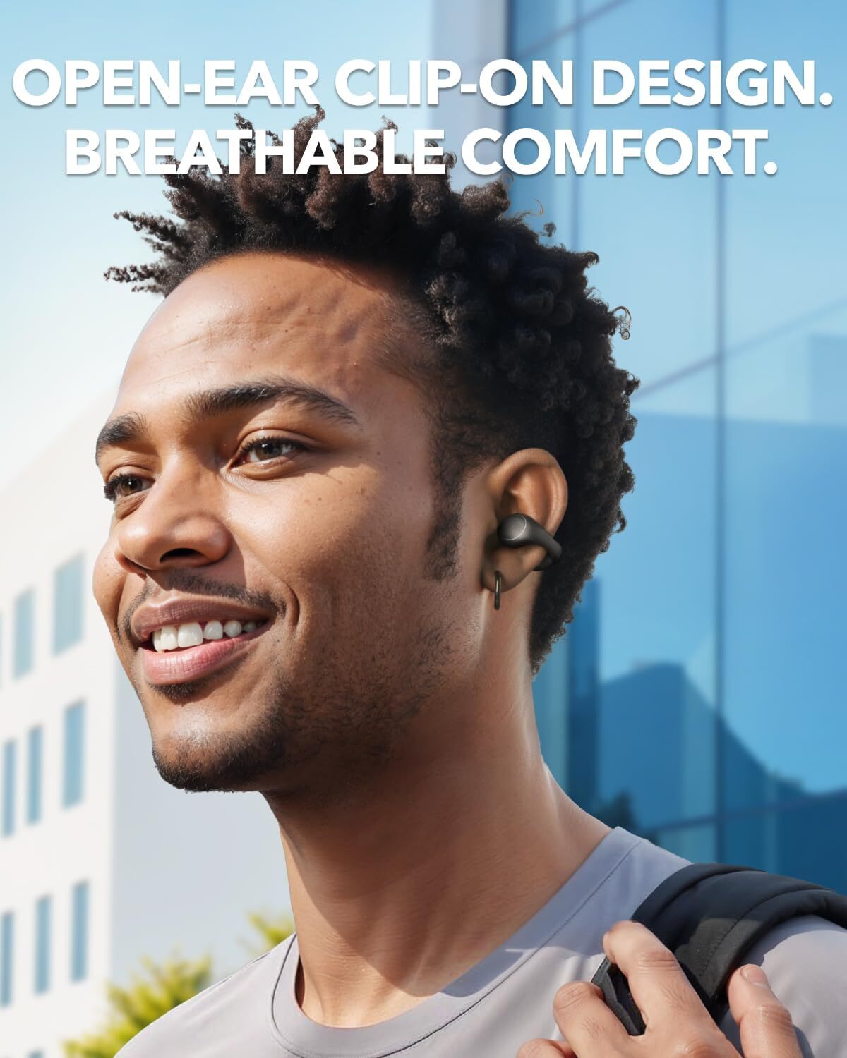Soundcore C40i Open-Ear Earbuds Clip-On Headphones 3D Sound for Outdoor Sports