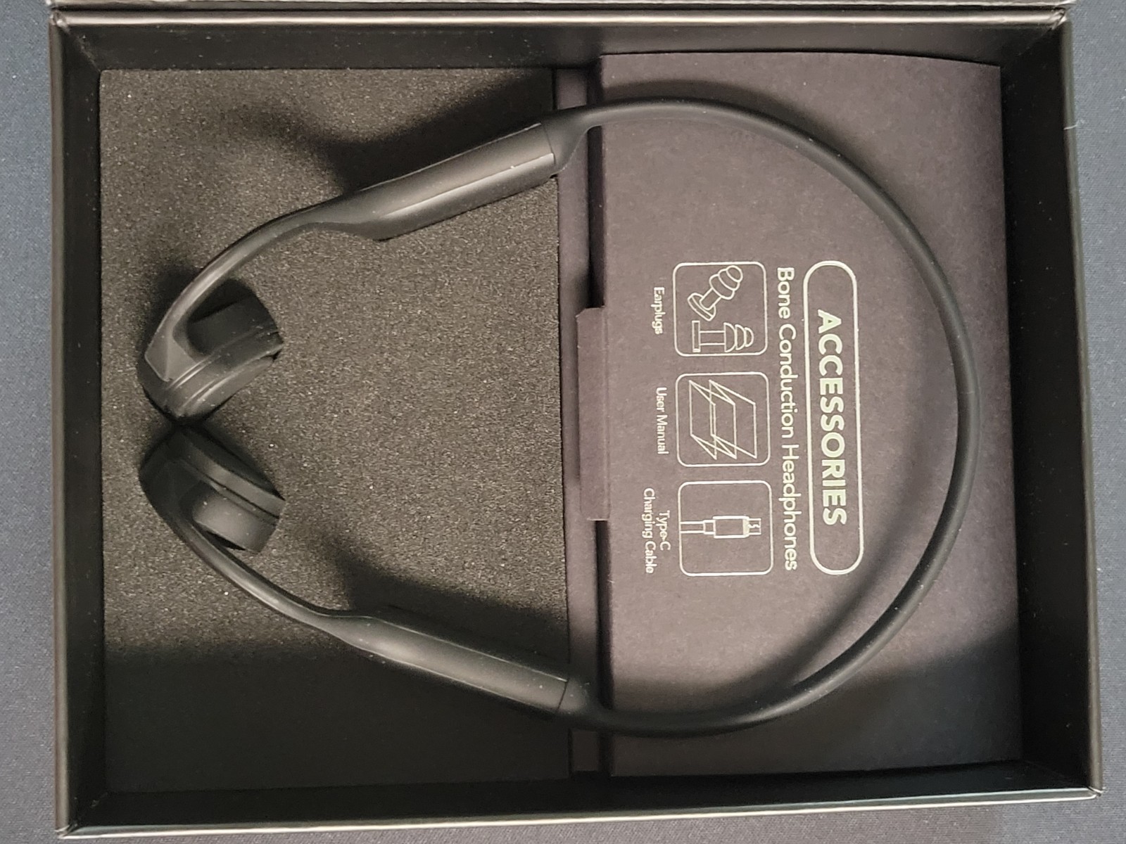 IDEAPLAY Bone Conduction Open Ear Wireless Headphones with Bluetooth (Open Box)