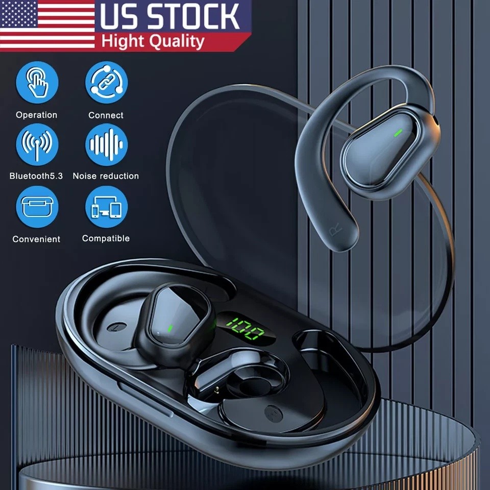 TWS Bluetooth 5.3 Headset Wireless Earphones Earbuds Stereo Headphones Ear Hook